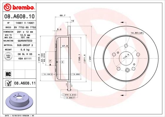 BREMBO Kočioni disk