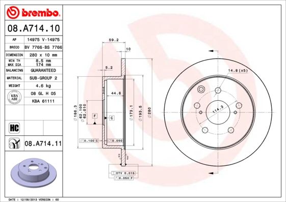 BREMBO Kočioni disk