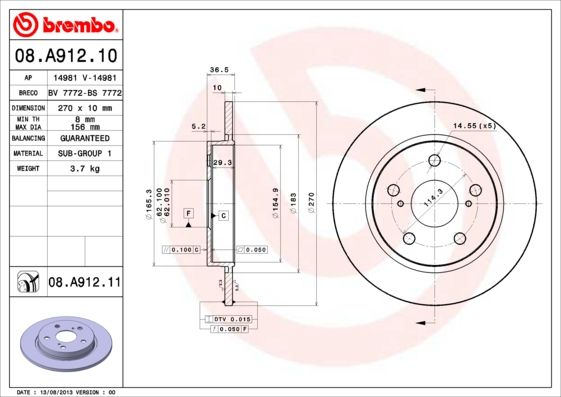 BREMBO Kočioni disk