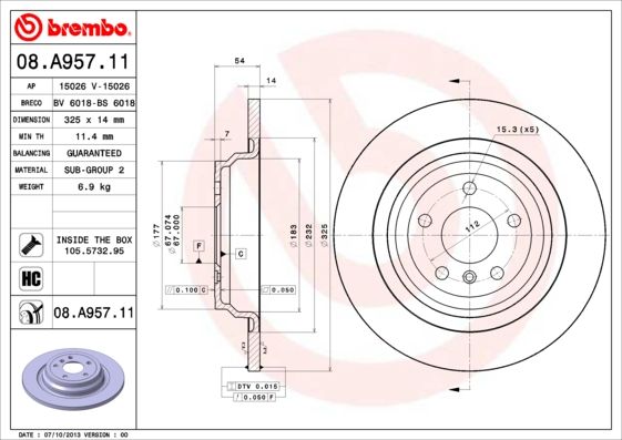 BREMBO Kočioni disk