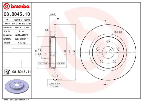 BREMBO Kočioni disk