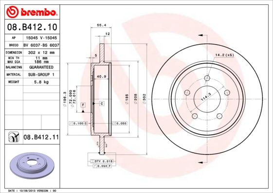 BREMBO Kočioni disk