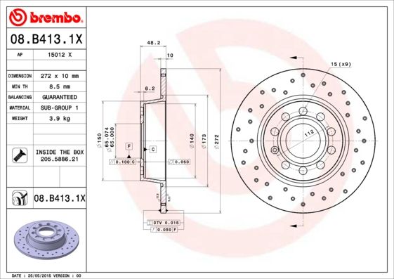 BREMBO Kočioni disk