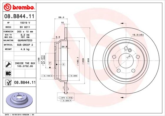 BREMBO Kočioni disk