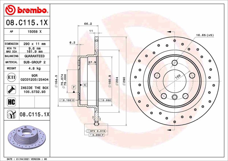 BREMBO Kočni disk