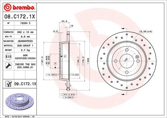 BREMBO Kočioni disk