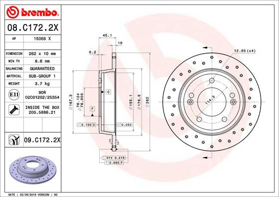 BREMBO Kočioni disk