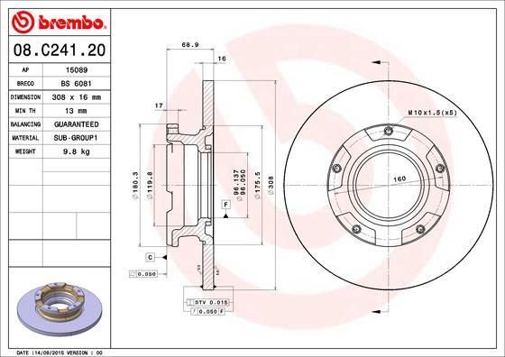 BREMBO Kočioni disk