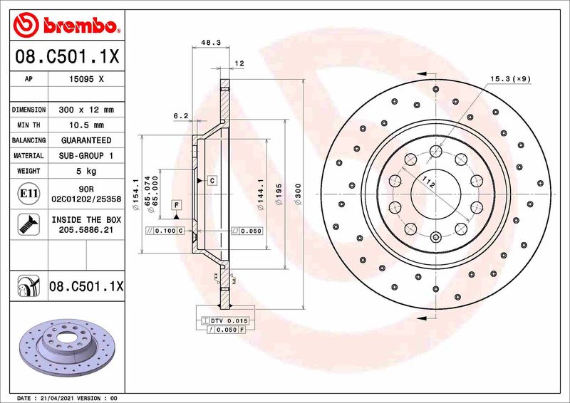 BREMBO Kočioni disk