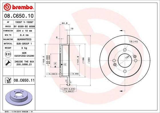 BREMBO Kočioni disk