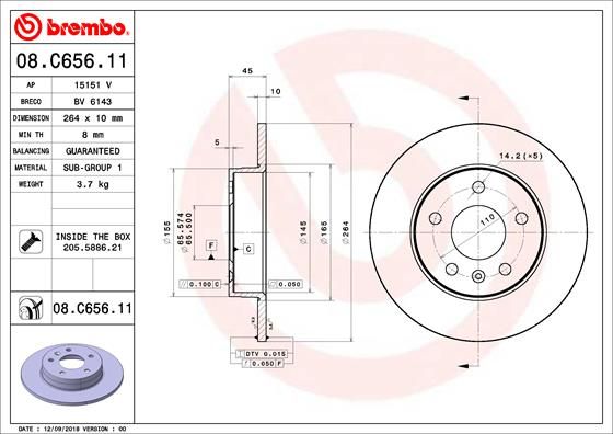 BREMBO Kočioni disk