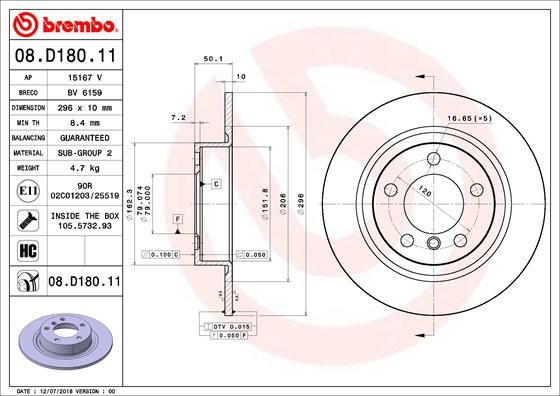 BREMBO Kočioni disk