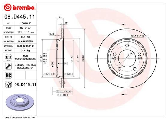 BREMBO Kočni disk