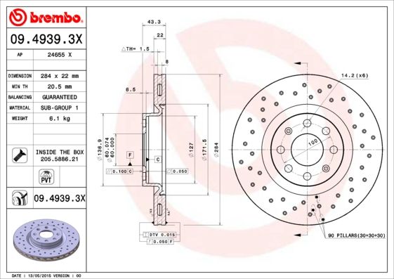 BREMBO Kočioni disk