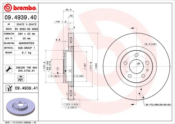 BREMBO Kočioni disk