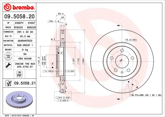 BREMBO Kočioni disk