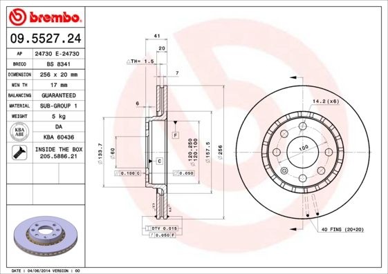 BREMBO Kočioni disk