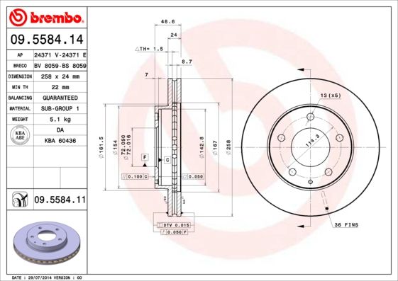 BREMBO Kočioni disk