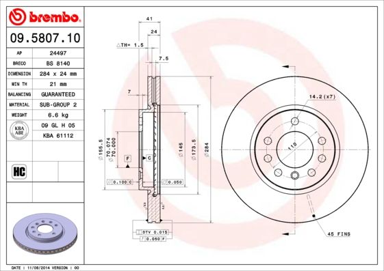 BREMBO Kočioni disk