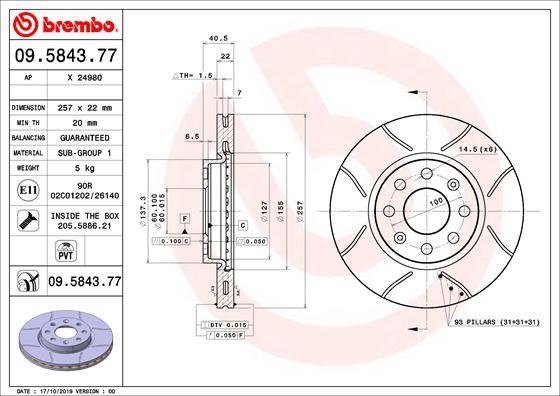BREMBO Kočioni disk