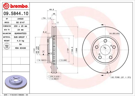 BREMBO Kočioni disk