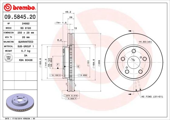BREMBO Kočioni disk