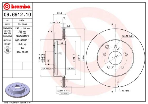 BREMBO Kočioni disk