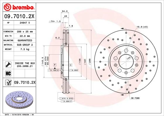 BREMBO Kočioni disk