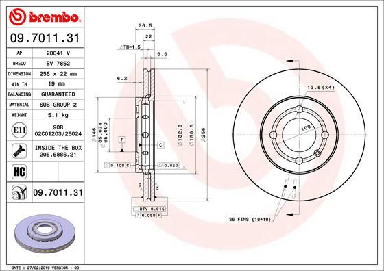 BREMBO Kočioni disk