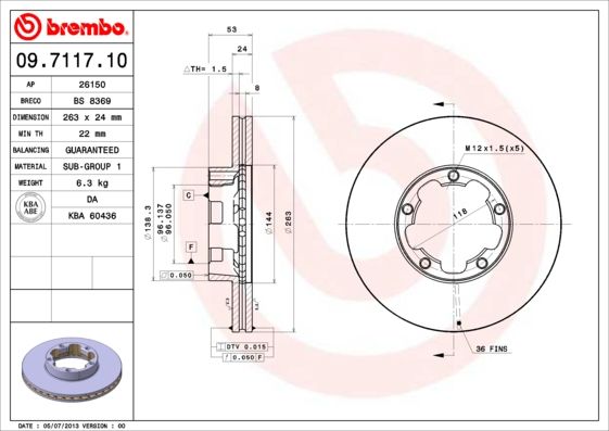BREMBO Kočioni disk