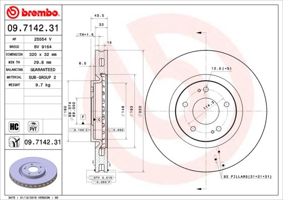 BREMBO Kočioni disk