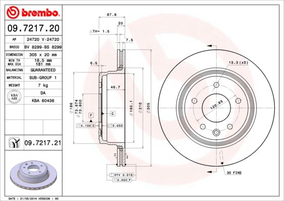 BREMBO Kočioni disk