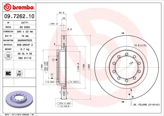 BREMBO Kočioni disk