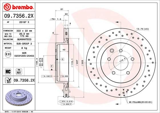 BREMBO Kočioni disk