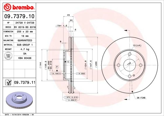 BREMBO Kočioni disk