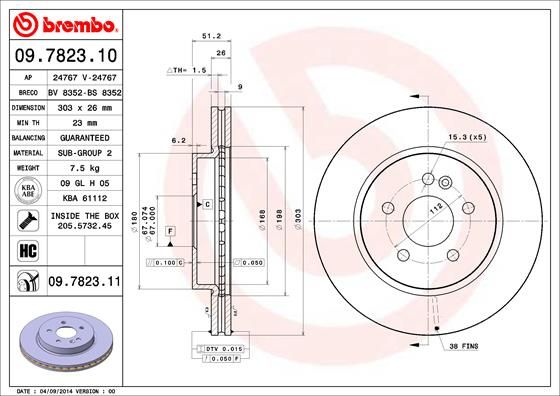 BREMBO Kočioni disk