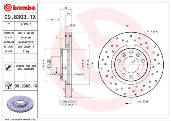 BREMBO Kočioni disk