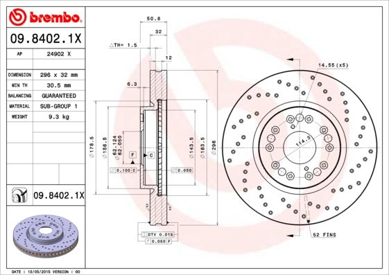 BREMBO Kočioni disk