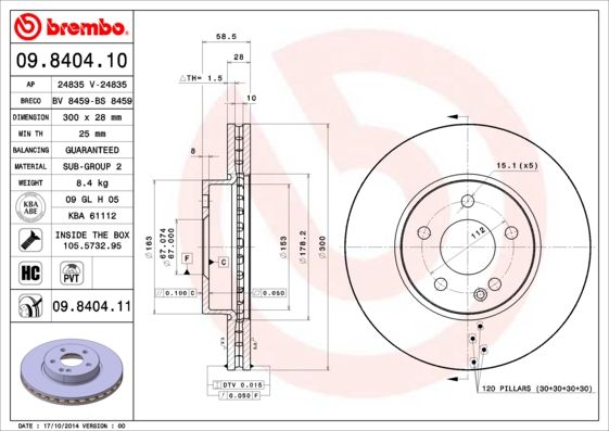 BREMBO Kočioni disk