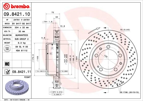 BREMBO Kočioni disk