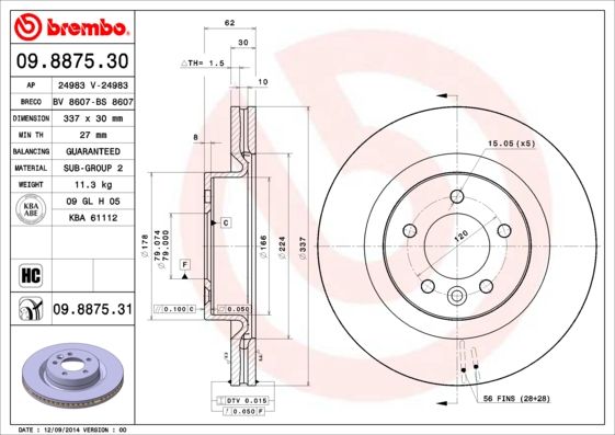 BREMBO Kočioni disk