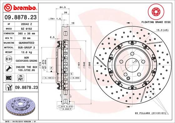 BREMBO Kočioni disk