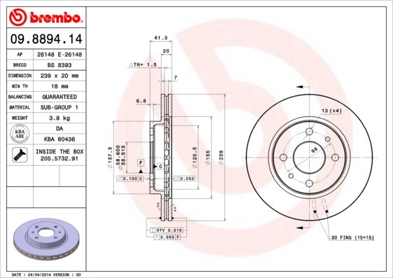 BREMBO Kočioni disk