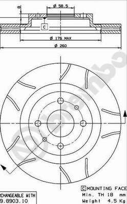 BREMBO Kočioni disk