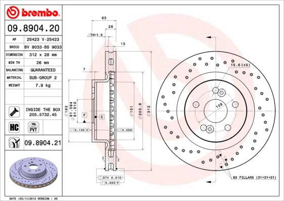 BREMBO Kočioni disk