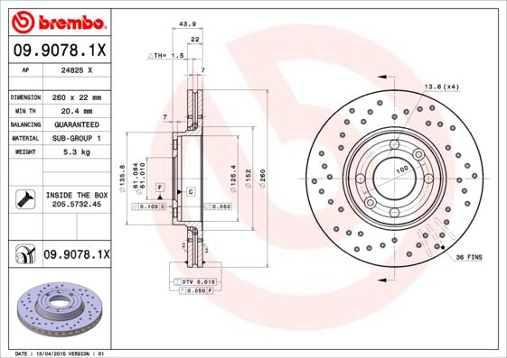 BREMBO Kočioni disk