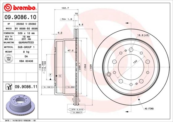 BREMBO Kočioni disk