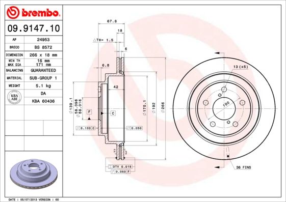 BREMBO Kočioni disk