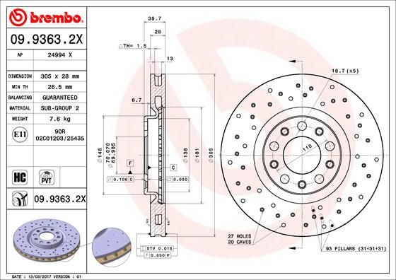 BREMBO Kočioni disk
