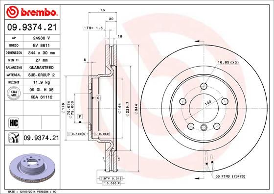 BREMBO Kočioni disk